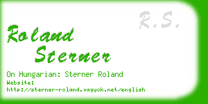 roland sterner business card